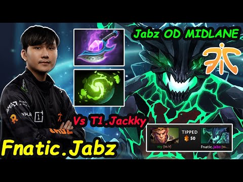 Fnatic Jabz [Outworld Destroyer] MODE MIDLANE Arcane Blink Build vs T1 Jackky Dota 2 7.28b Gameplay