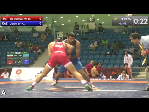 Qual. FS - 97 kg: M. MOHAMMADIAN (IRI) df. A. JUMAYEV (KAZ), 5-2