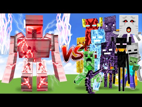 TITAN DESTROYER GOLEM vs ALL TITAN BOSSES | Minecraft Mob Battle