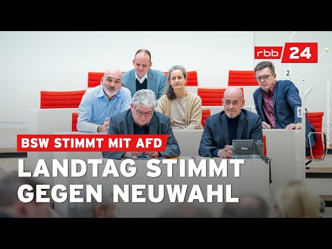 Brandenburger Landtag lehnt Auflösung ab – BSW stimmt mit AfD