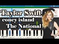 Taylor Swift - coney island The National [Piano Tutorial | Sheets | MIDI] Synthesia