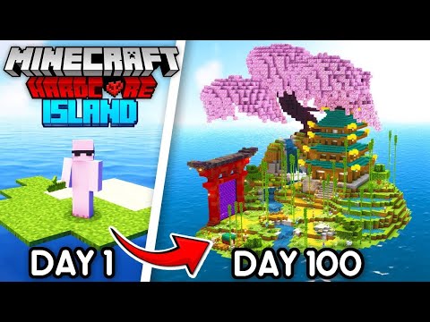 Surviving 100 Days on Deserted Island in Minecraft!