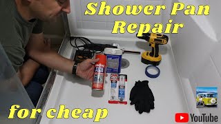 Cracked Shower Pan Repair On The Cheap