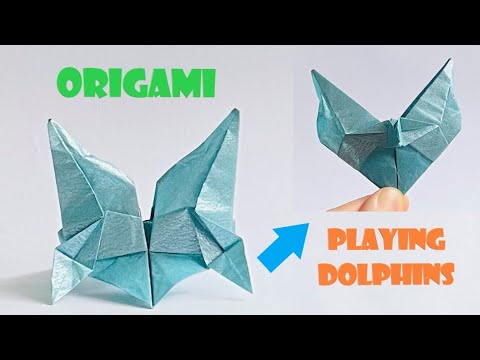 How to make an easy origami dolphin, step by step tutorial