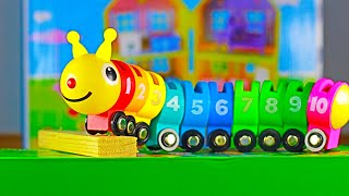Learn Numbers with CATERPILLAR & Rubble from PAW Patrol – Fun for Kids!