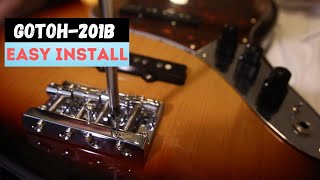 Video thumbnail for Gotoh 201B-4 Bass Bridge -Easy Install on a Import Jazz Bass by Stu Studio