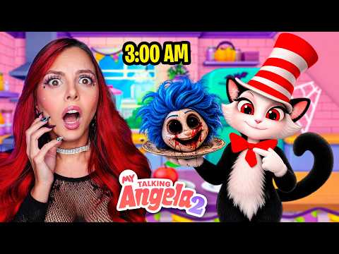 NUNCA CREES al GATO CON SOMBRERO en la APP de TALKING ANGELA❌ *cambia a las 3 AM*💀
