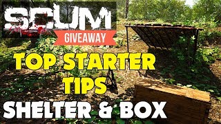 Scum starter Tips - Scum how to Craft a shelter and box Guide - Scum Giveaway (New Survival Game)