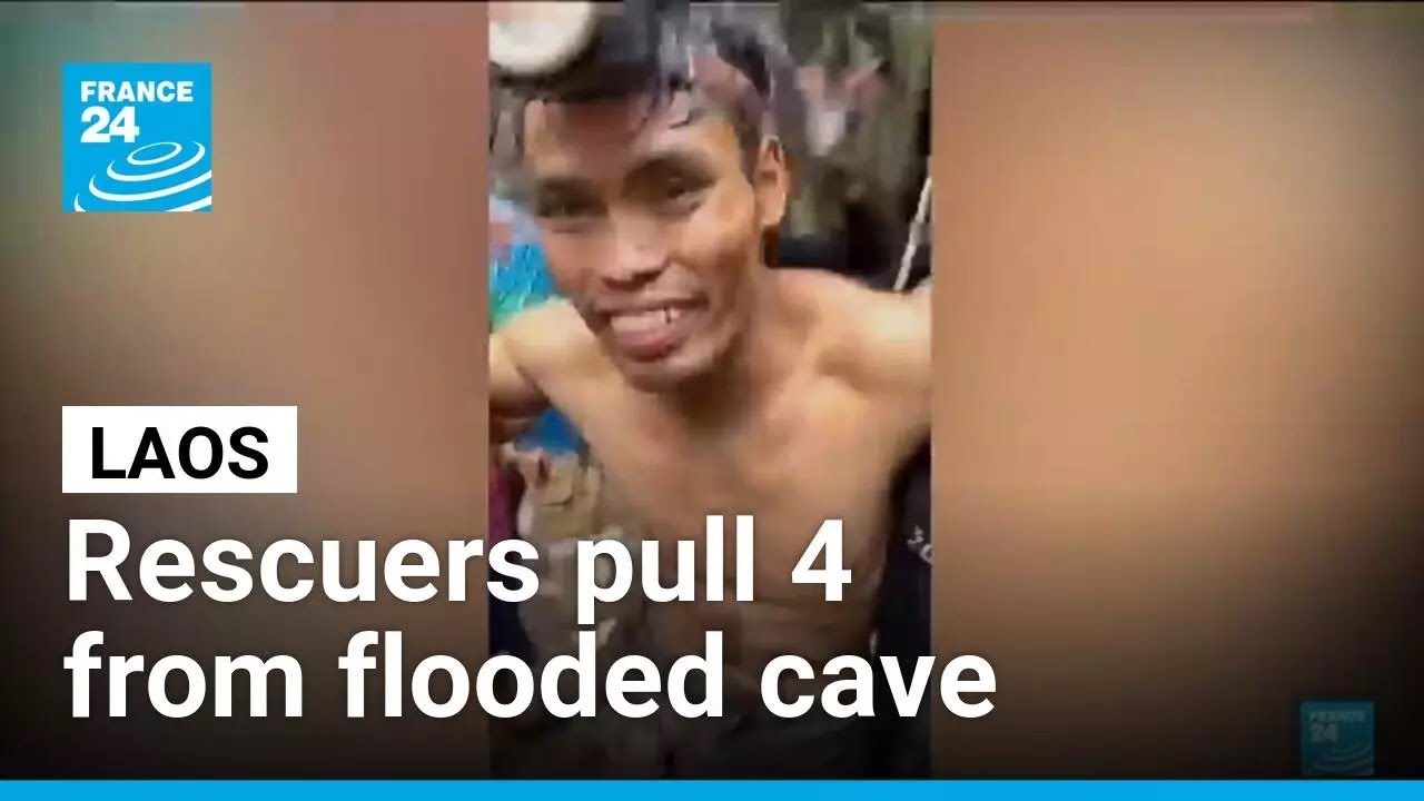 Rescuers pull four villagers trapped in a flooded cave during ten days • FRANCE 24 English