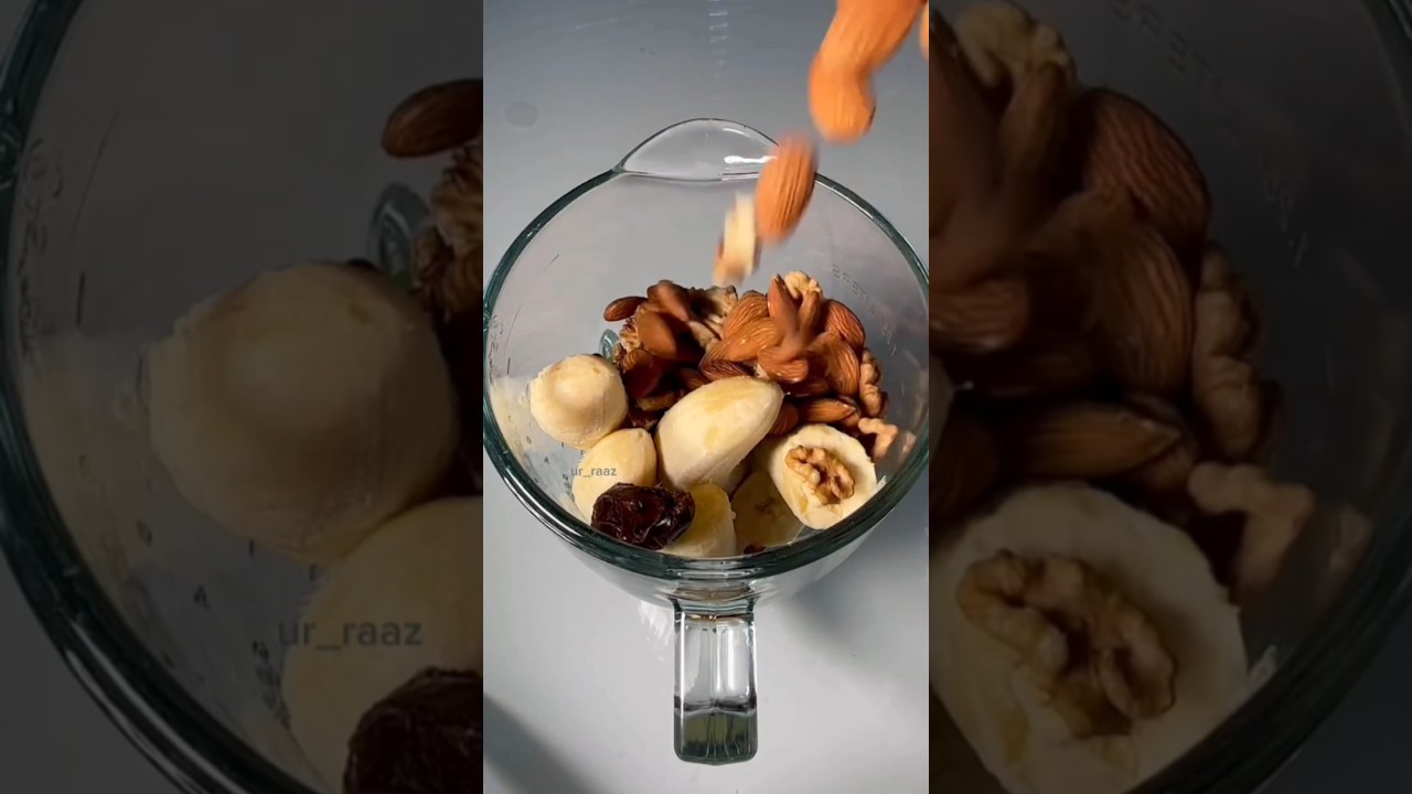 Healthy Peanut Butter Smoothe Making Glass Blender 👍🏻 #shorts #youtubeshorts #youtube