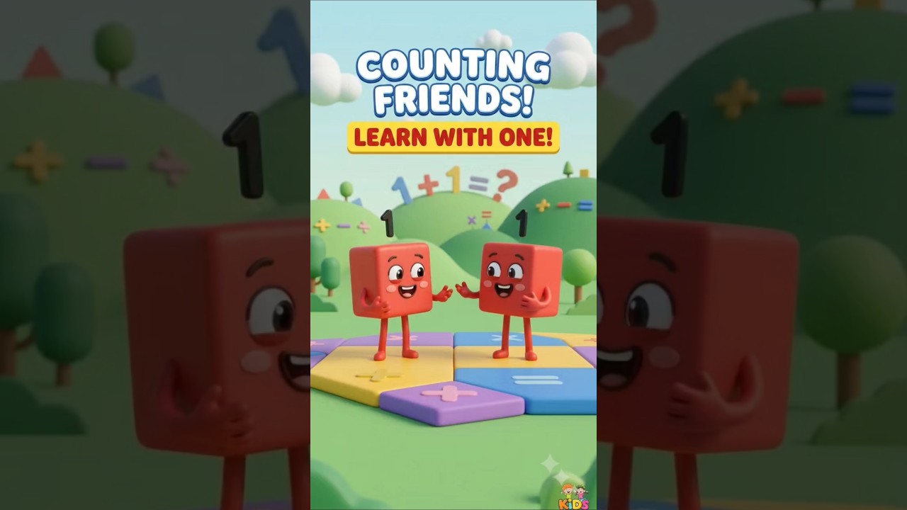 Two Number 1 Blocks Make Number 2! | Learn Counting for Kids | Fun 3D Animation #shorts#usashorts