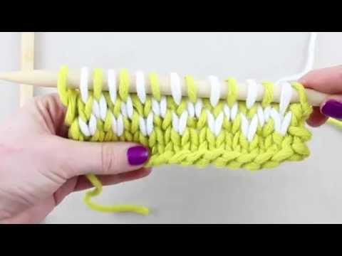 Simple Stylish Stricken-Tutorial: Technik 44: Jacquardmuster Fadenwechsel mit einer Hand