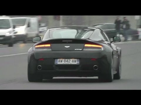 Aston Martin V8 vs V12 Vantage accelerations sound !! Full throttle