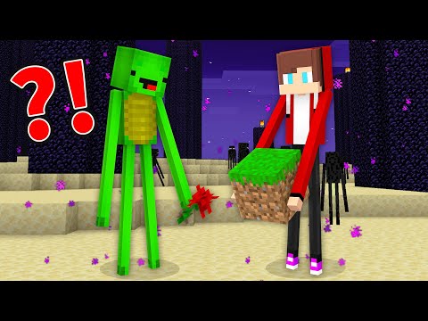 JJ and Mikey Became ENDERMAN - Minecraft Maizen