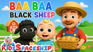 3 bag full - Baa baa black sheep | Kids Spaceship | Nursery Rhymes & Poem Song