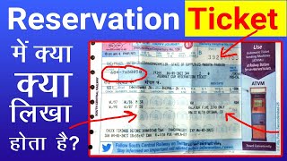 railway ticket mein kya kya likha hota hai #trainticket #reservation