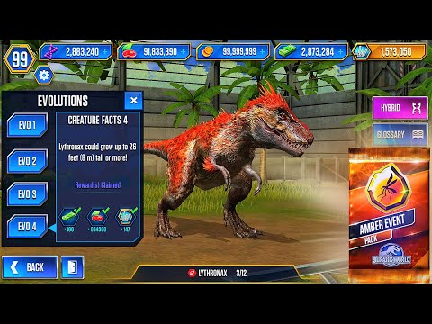 LYTHRONAX VS GLYTHRONAX VS ALLONOGMIUS | JURASSIC WORLD THE GAME