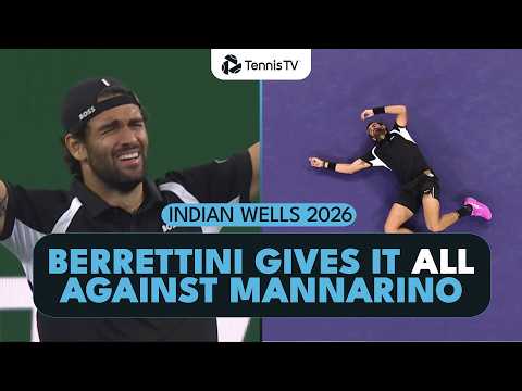 Cramps On Match Point 🥵 Berrettini vs Mannarino Battle | Indian Wells 2026 Highlights
