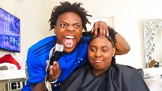 giving my brother the R9 haircut...