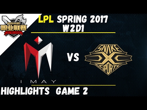 IM vs SS Highlights Game 2 LPL Spring W2D1 2017 I May vs Snake esports