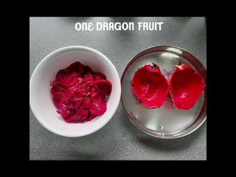 Dragon  Fruit  Dessert  With Vanilla Ice Cream. 1 Dragon Fruit,Salt,Sugar,5 Scoops Vanilla Icecream