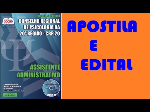 Edital e Apostila Concurso CRP 20 Região 2015 Assistente Administrativo