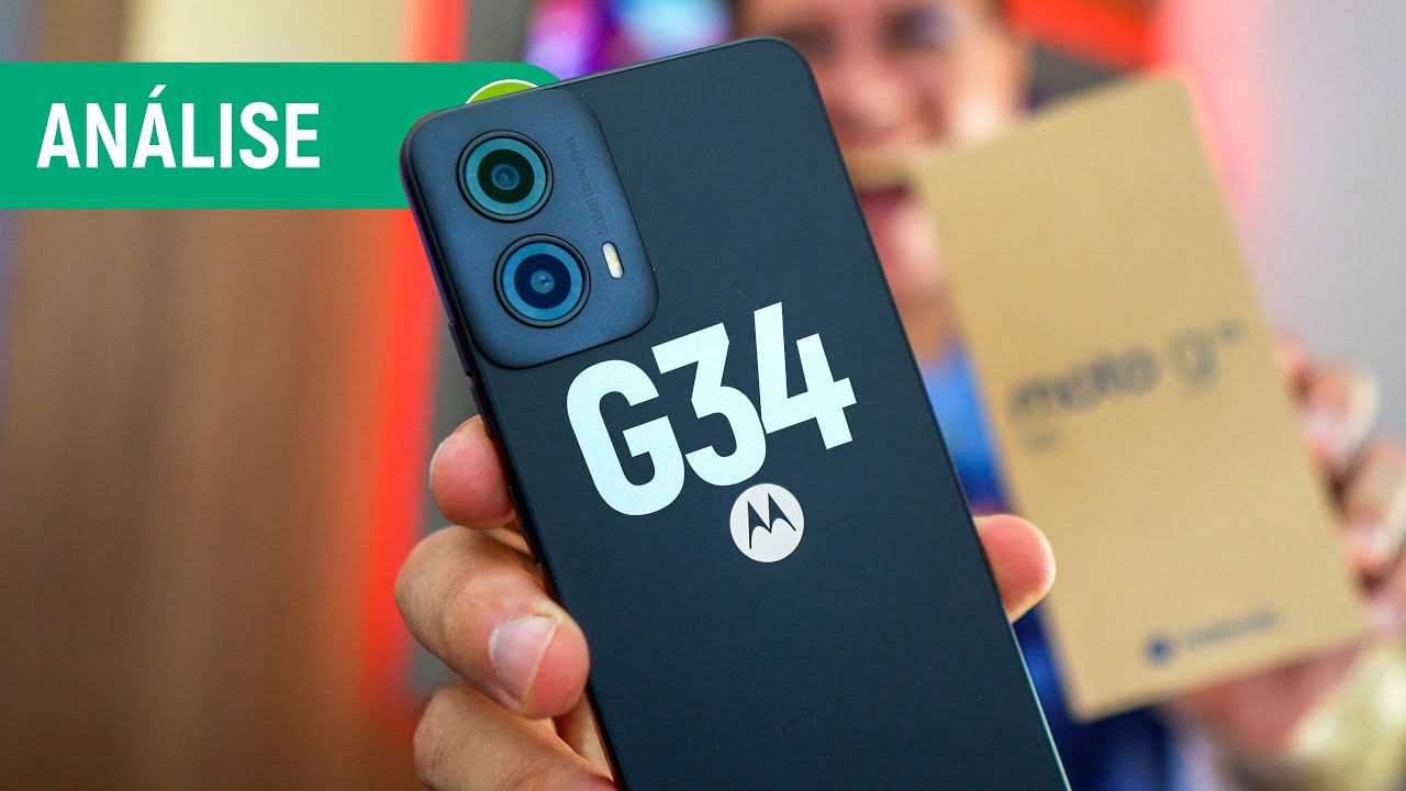 Miniatura da avaliação em vídeo de Smartphone Motorola Moto G34 5G 128GB Azul