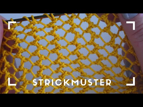Super einfaches Netzmuster stricken, Strickmuster