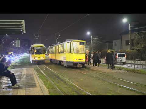 Ukraine, Lviv, tram 3 night ride from Бойчука, Кіноцентр (517) to Аквапарк (519)