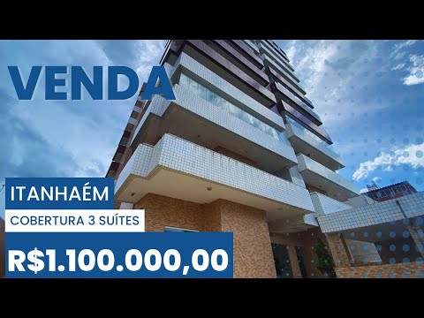 Cobertura à venda, 3 quartos, 3 suítes, 3 vagas, Centro - Itanhaém/SP