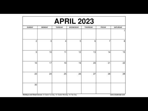 Printable April 2023 Calendar Templates with Holidays - VL Calendar