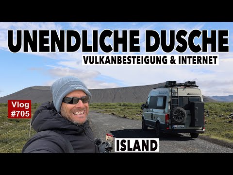 #705 WARM? Ewige Dusche? Gibt es sie wirklich? | Vulkanbesteigung Hverfjall | MegaMobil | Island