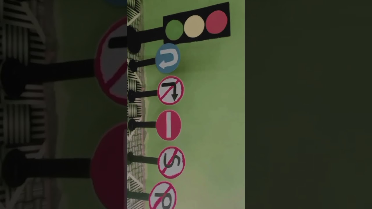 Rambu lalu lintas dari kardus #rambulalulintas #kelas2sd #fyp #shorts