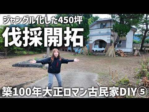 古民家DIY⑤ジャングル化した庭の大木を素人が全力伐採！2ヶ月かけて開拓した結果！