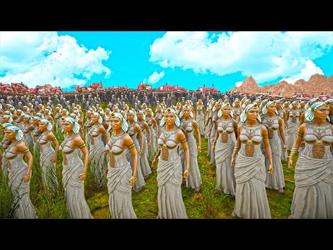 Archers, Giant dreadnaught, police, cleopatra, American soldiers VS Zombies & Orcs !! UEBS 2