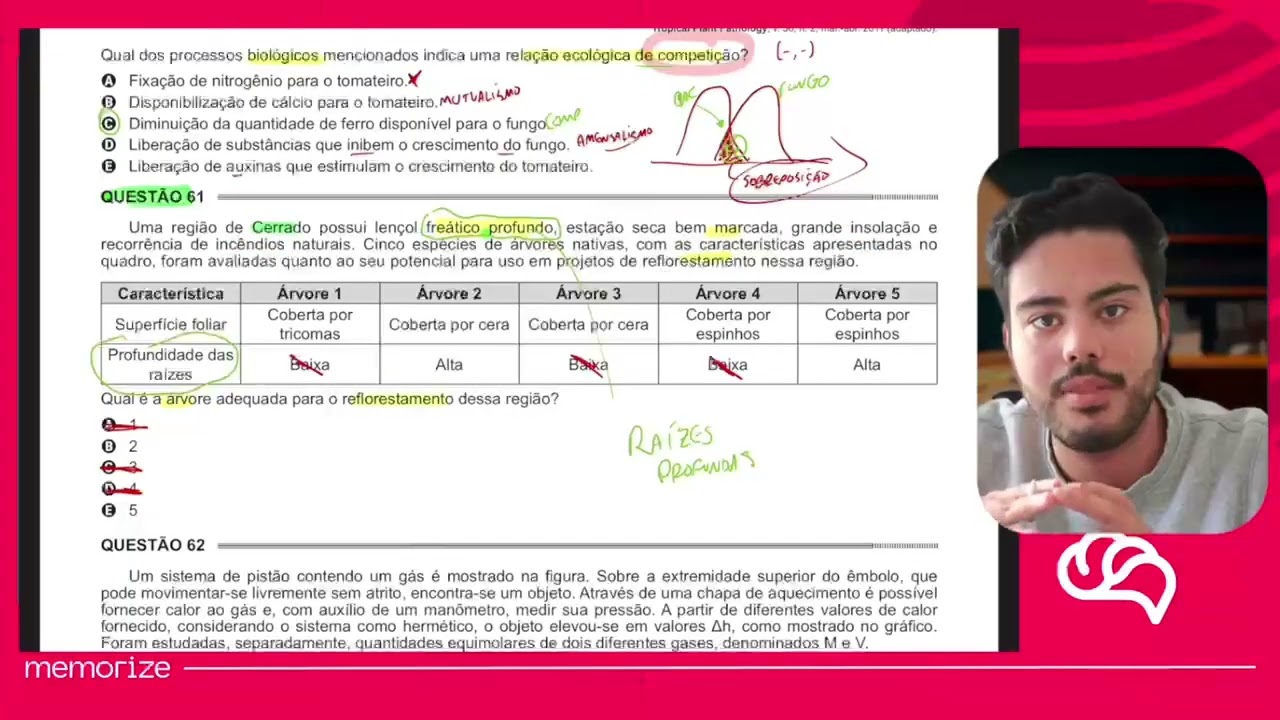 Resolução em Vídeo — Questão 61 ENEM 2014