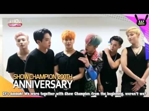 [ENG] 160914 B.A.P SHOW CHAMPION in MANILA 200 Episodes Congratulatory Message