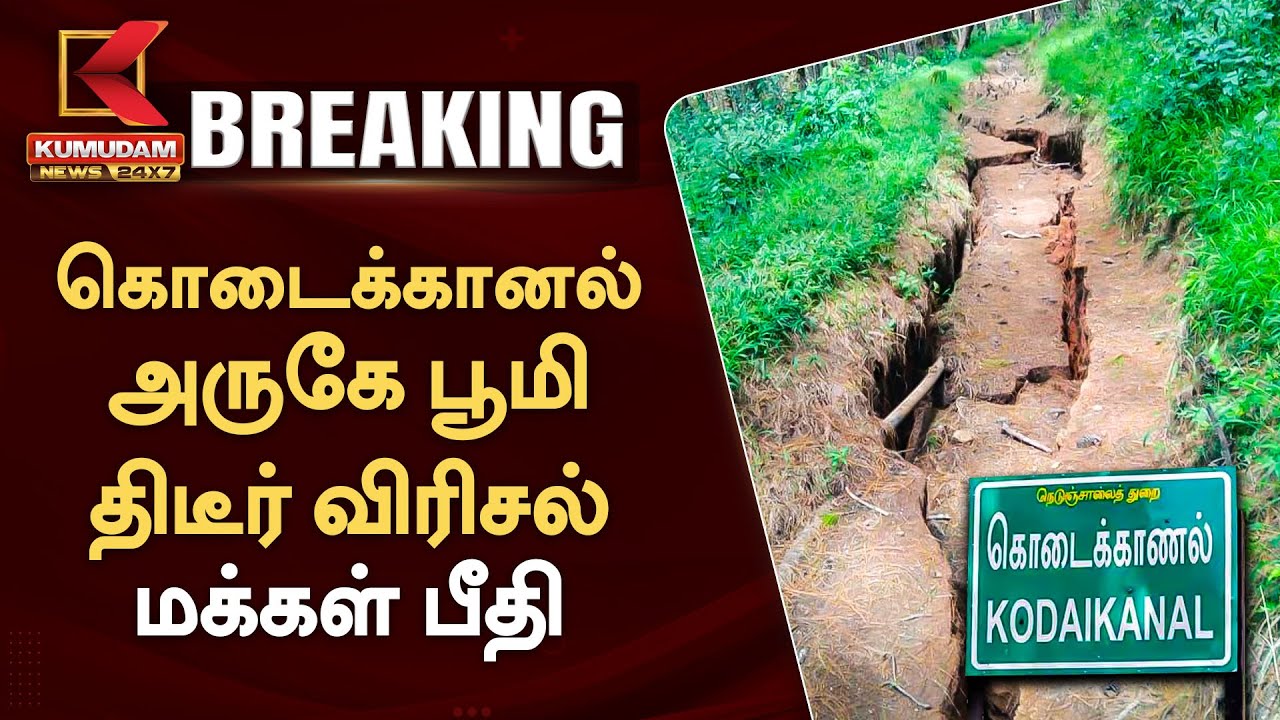 #BREAKING கொடைக்கானல் அருகே நிலத்தில் திடீர் விரிசல்... மக்கள் பீதி