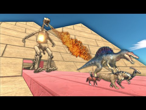 TWIN PYRAMID OF DEATH | RUN FAST BEFORE GODZILLA SKELETON GETS YOU- Animal Revolt Battle Simulator