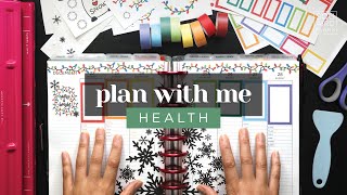 PLAN WITH ME :: Christmas Week Health Planner Lined Vertical Layout Setup