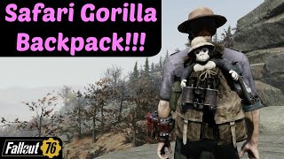 Fallout 76: Safari Gorilla Backpack!
