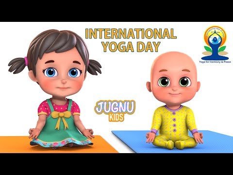 International Yoga Day | Yoga Dance Class | yoga day | Hindi Rhymes | Kids Yoga by Jugnu Kids