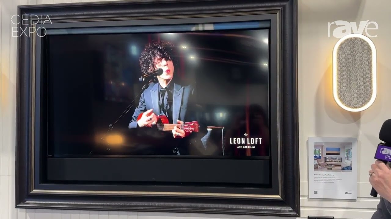 CEDIA Expo 2024: Leon Speakers Showcases Media Decor Elite Moving Art Screen With Lutron Driver