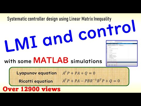 機械システム工学科 LMI and control (with some MATLAB simulations) 📖Linear matrix inequalities📖