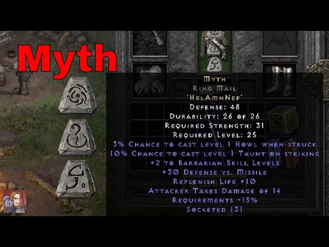 Diablo II Resurrected Rune Words - Myth (Hel Amn Nef)