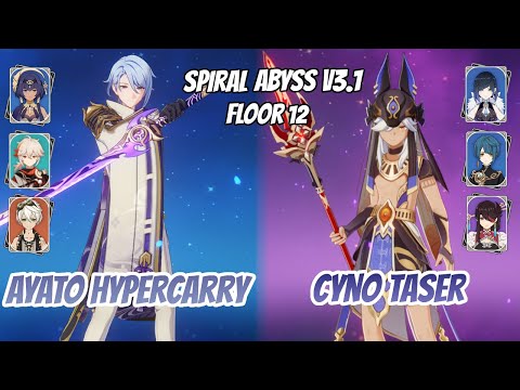 Ayato x Candace Hypercarry & Cyno Double Hydro Taser Abyss v3.1 Floor 12 (9 Stars) | Genshin Impact
