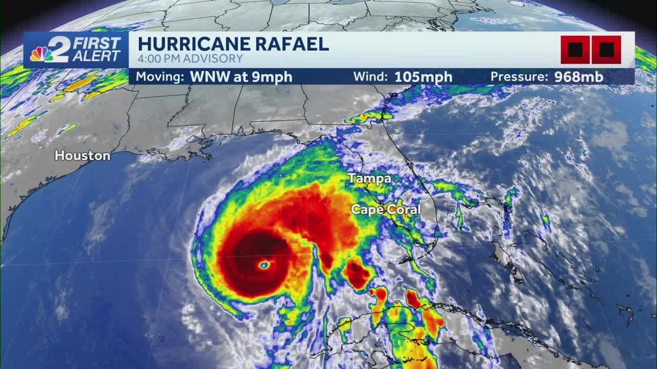 Hurricane Rafael moving away from SWFL
