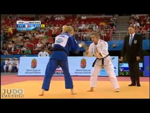 Judo European Championships Teams 2013: Women Final NED - FRA: [-57kg] VERHAGEN - PAVIA