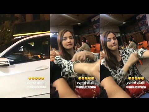 Comel Fazura Singsing Lengan Tengok Fattah Amin & Tiz Zaqyah Dalam Kereta
