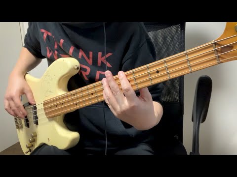 [BPM=103] 5 minutes of endurance octave finger picking practice for bass guitar